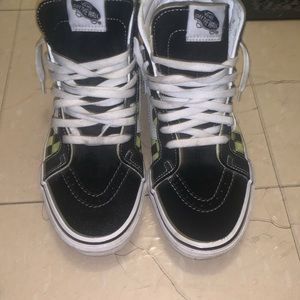 Vans - Off The Wall (BMX SK-HI Reissue- Black Green Sharp) , Size 9.5 Womens
